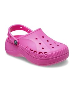 Pink Platform Crocs
