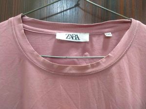 Drop Shoulder Oversized Pink T Shirt