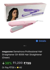 New Nova Hair Straightener