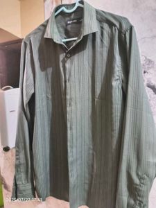 Snitch Olive Striped Shirt - Medium