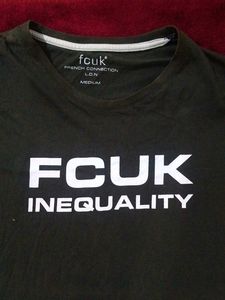 FCUK &#39;Inequality&#39; Olive Tee - Medium