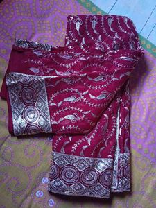 Elegant Red Saree
