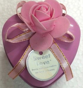 Show Piece Heart pink Metal Storage Box Trend