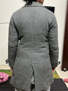 Stylish Grey Patterned Coat