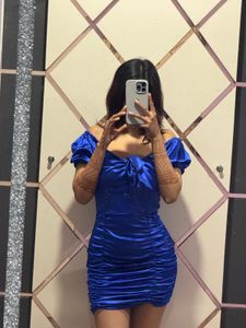 Blue Bodycon Mini Dress