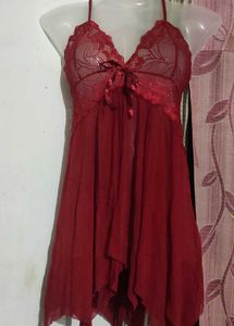 Red Lace Babydoll Lingerie