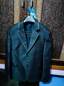 Glittery Peacock Blue Blazer