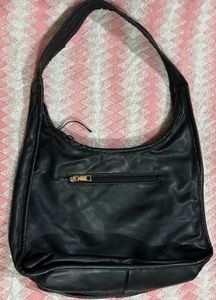 Black Leather Shoulder Bag