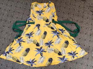 sleeveless frock tropical