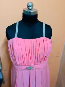 Peach Party Wear Gown Xl size