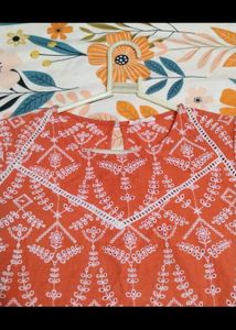 Floral Machine Detail Top