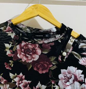 MADAME Sheer Floral Stylish top for Women