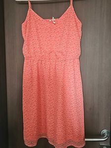 Peach Flowy Mini Dress