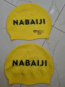 Decathlon Swimming CAP Yellow Color QTY 2