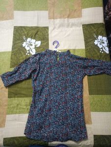 Dark Green Floral Top