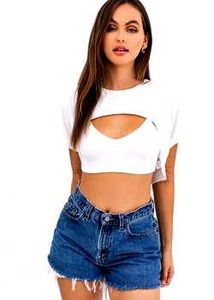White Bolero Crop Top