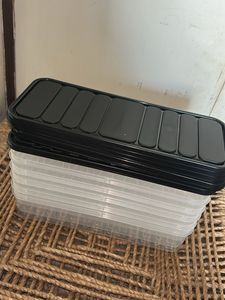 Set of 6 Transparent Storage Containers (New)