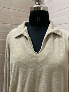 Beige Long Sleeve Pullover