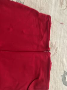 Red Mini Skirt (with Slit)