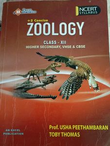 Zoology Book For Plus Two Students,NCERT test Boo