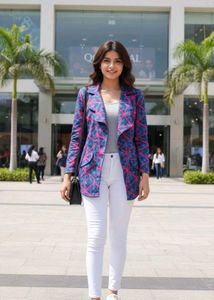 Patterned Women's Blazer.