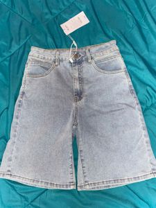 High-Waisted Denim Shorts