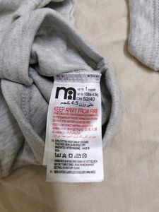 Set Of 2 - Mothercare Grey Onesies