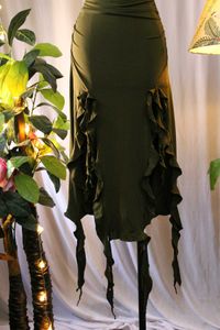 Olive Green Ruffle Dress