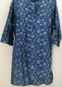 Blue Floral Print Kurta