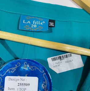 Teal Blue Top For Women | Bust 42 | Length 31