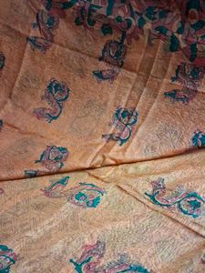 Colorful tussher silk saree