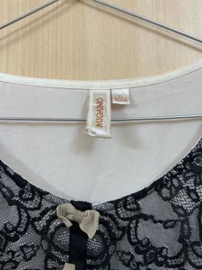 White Lace Detail Top