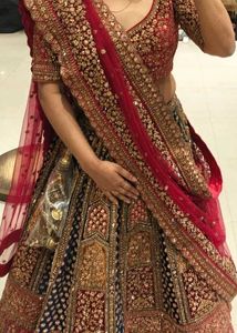 zariwork velvet Bridal Lehenga Choli [Brand New]