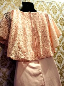 Elegant Pink Lace Dress For Girls