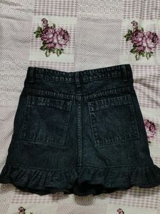 Denim Skirt Short Y2k Frill