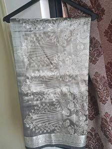 pure banarasi silk Green with rich Pallu
