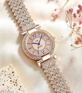 Rose Gold Crystal Accent Watch