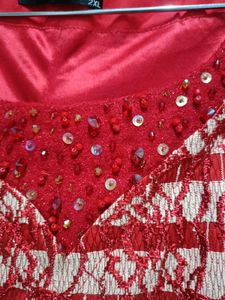 Red &amp; White Lace Dress Gorgeous 10/10