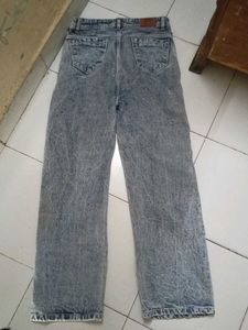 Acid Wash Wide Leg Jeans