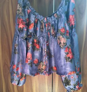 Floral Print Peplum Top