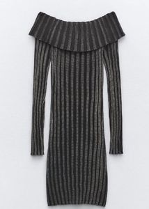 Striped Off-Shoulder Bodycon Dress