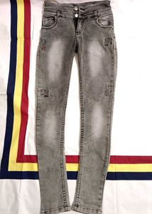 Gray Wash Skinny Jeans