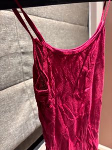 Red Stretchable Tank Top