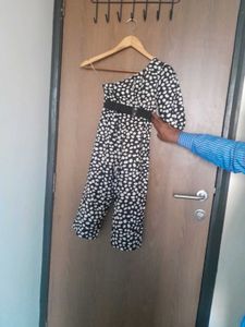 Polka Dot One-Shoulder Jumpsuit