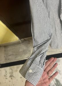 Grey Cotton Shirt For Summer
