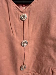 Cute Peach Girls' Dress