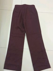 Burgundy Wide Leg Trousers