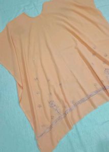Embroidered Kaftan With Jeans