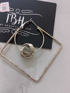 Unique Silver Geometric Earrings