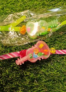 2 Pcs Kids Rakhi (Guitar Shape Inside Cute Rubbers)